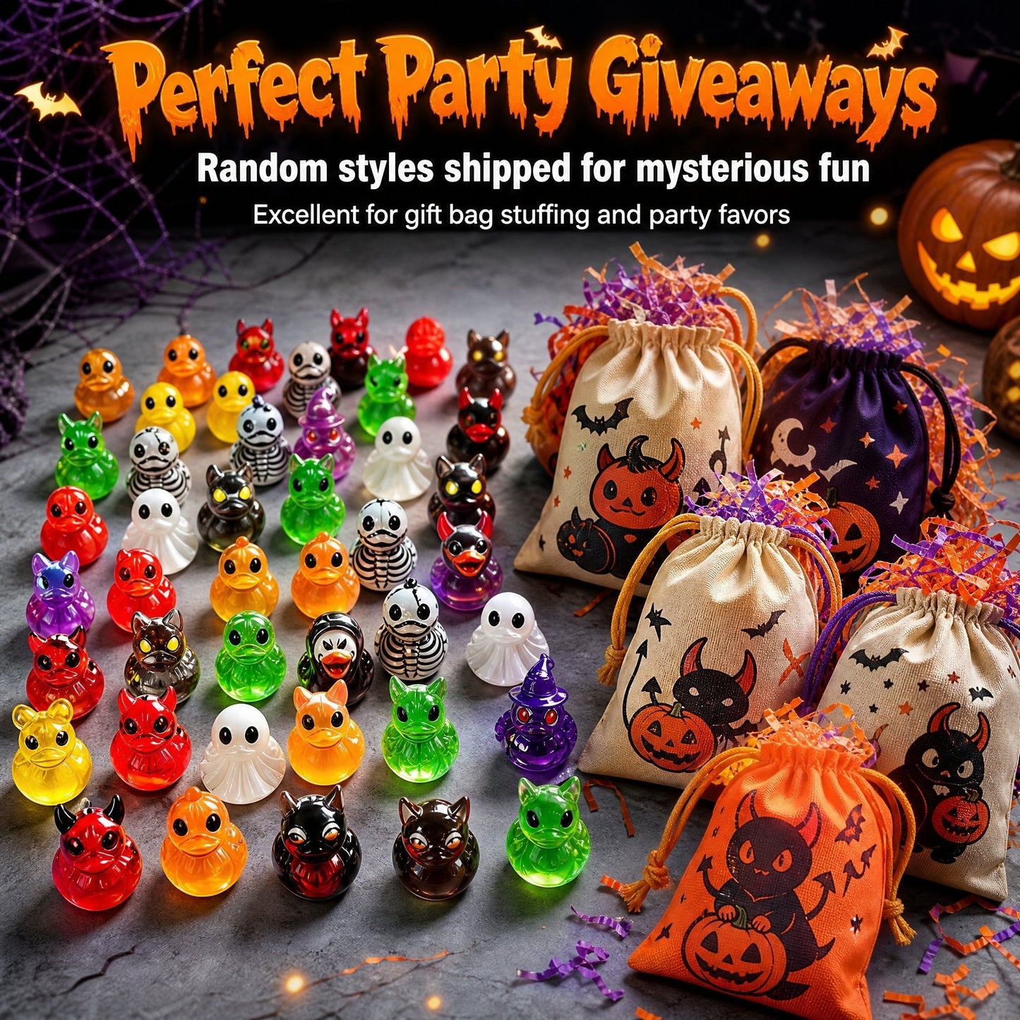 ๐ป๐Glow-In-The-Dark Mini Halloween Duck Set - Luminous Resin Figurines & Spooky Statues for Desk & Micro-Landscapes