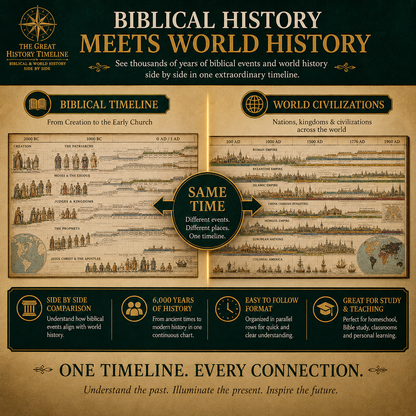 Synchronological History Chart – 6,000 Years of Biblical & World Events in One Fold-Out Timeline