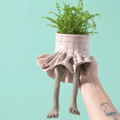 🌿✨ NEW 2026 | Flumyr® LeggyBloom™ — Viral Sitting Planter 🪴👖 Denim Skirt Edition ✨