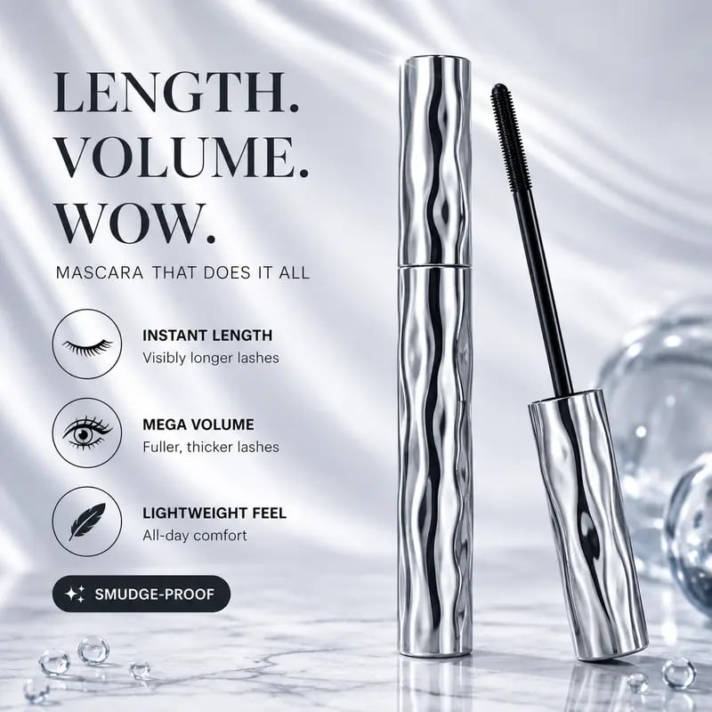 Volumizing Lengthening Smudge-Proof Mascara with Nourishing Formula👁️✨(Buy 1 Get 1 Free)