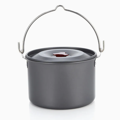 Outdoor 1-2 Person Portable Camping and Hiking Collapsible Backpacking Cookware Set Outdoor Survival Emergency Kit