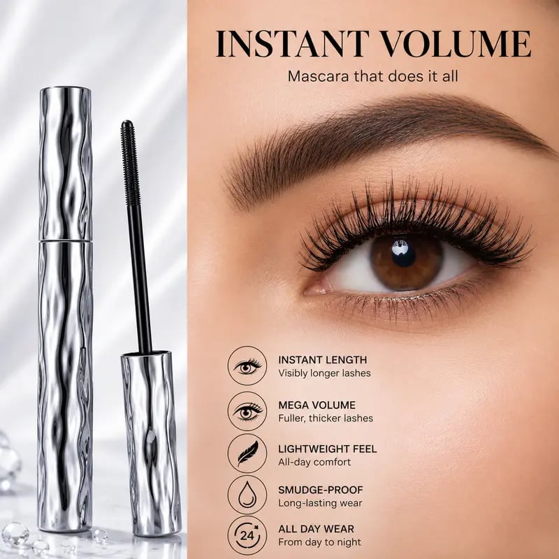 Volumizing Lengthening Smudge-Proof Mascara with Nourishing Formula👁️✨(Buy 1 Get 1 Free)