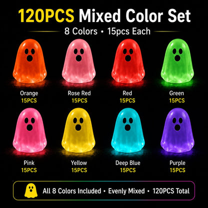 Glow-in-the-Dark Mini Ghosts – 8-Colour Halloween Mix