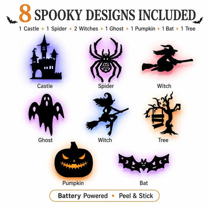 Halloween LED Silhouette Wall Light Stickers