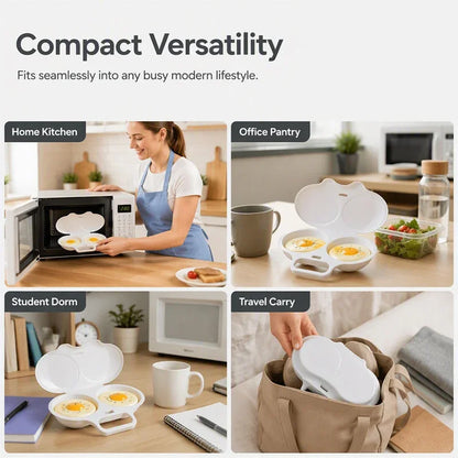 🍳 Quick Egg Cracker Tool – Open Hundreds Of Eggs Faster & Cleaner——Microwave Egg Poacher 🔥