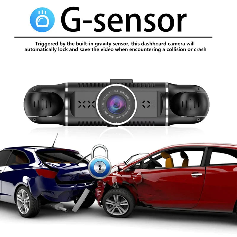 Protect Yourself with Video Evidence  4-Lens Dash Cam with Front, Rear & Side Coverage