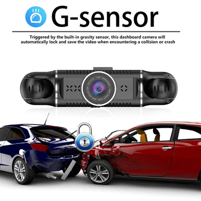 Protect Yourself with Video Evidence  4-Lens Dash Cam with Front, Rear & Side Coverage