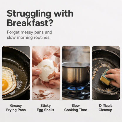 Microwave Egg Poacher——Dual‑cavity, non‑stick & easy clean. Healthier than frying – stock up & save! 🏠✅